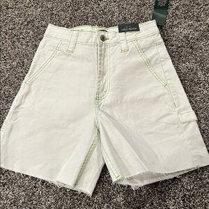 Women’s white cargo shorts